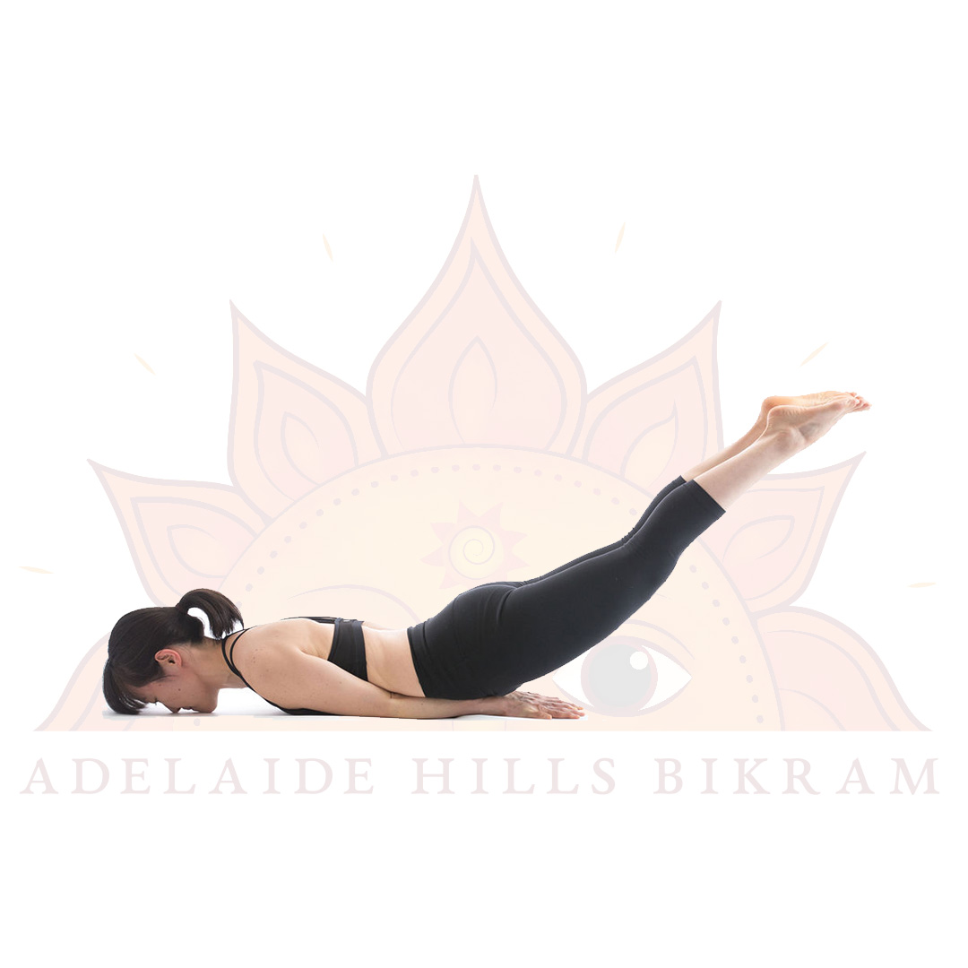 Bikram: Locust Pose (Salabhasana)  Yoga backbend, Bikram yoga, Yoga asanas